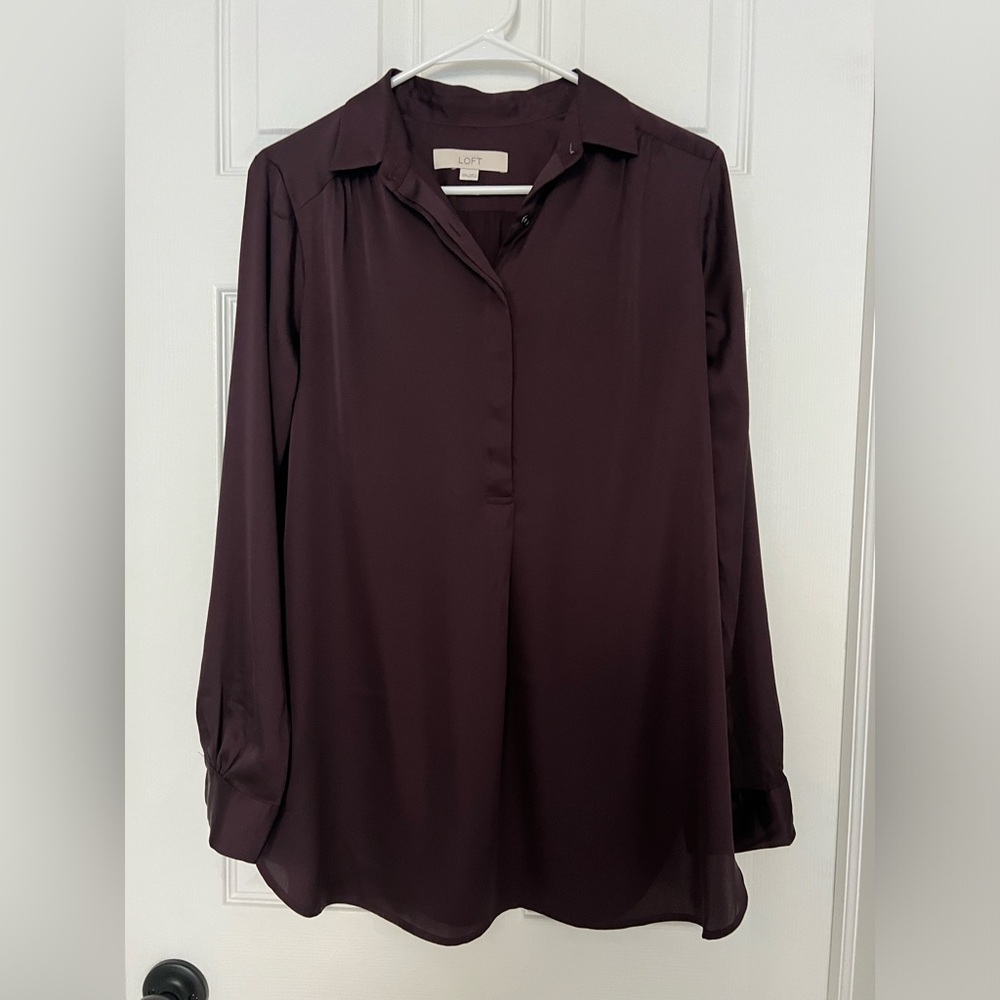 Loft Maternity Blouse XSM Purple